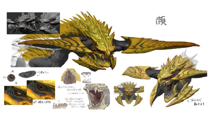 霸气煌雷龙与锁刃龙！《怪物猎人：荒野》设计草图公开
