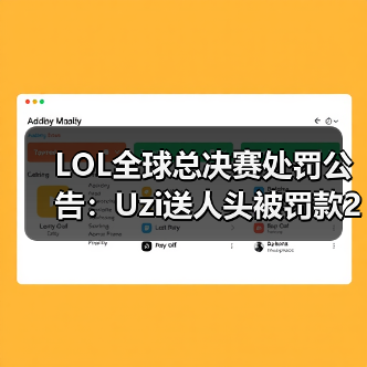 LOL全球总决赛处罚公告：Uzi送人头被罚款2000美元（图3）